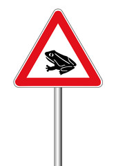 "Krötenwanderung" Schild