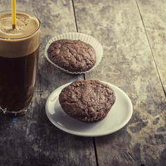coffee and cookies on table
