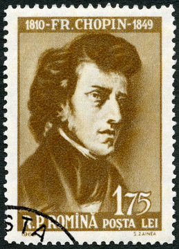 ROMANIA - 1960: shows Frederic Chopin (1810-1849)