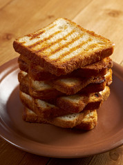 pile  toasted bread