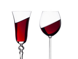 Wine isolated on white background