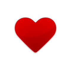 Illustration with a red valentine heart