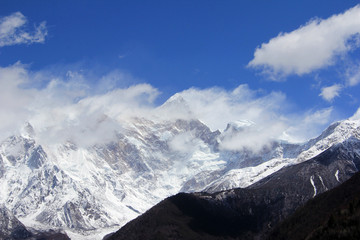 the snow mountain in Tibet, China
