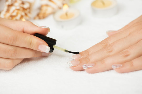 Manicure Treatment -  Applying Cuticle Oil