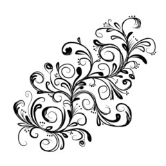 Abstract floral branch, sketch for your design