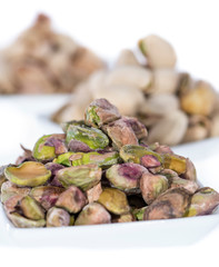 Bowls with Pistachios on white