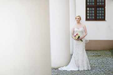 Beautiful young bride portrait