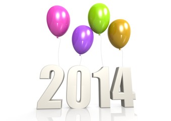 2014 with balloon