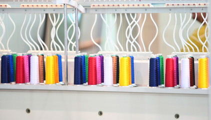 Industrial textile factory, interior