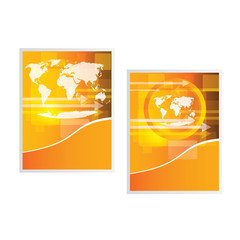 Vector orange business brochure/cover designs