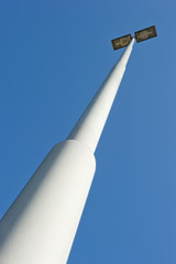 Lamppost at parking of gasstation on highway in closeup - 51328405