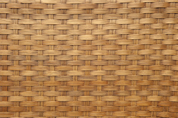 Background texture of light brown woven bamboo