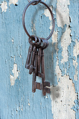 Ancient key ring, grunge