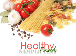 Obraz na płótnie Canvas ingredients for pasta