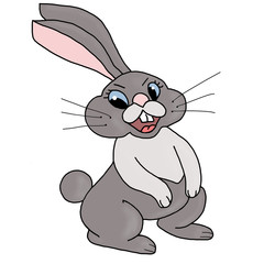 Cartoon rabbit isolated