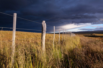 Landscape with the fence, Patagonia
