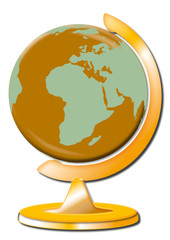 Globus im St&auml;nder, global, Erde, Erdball, Business, Geographie,