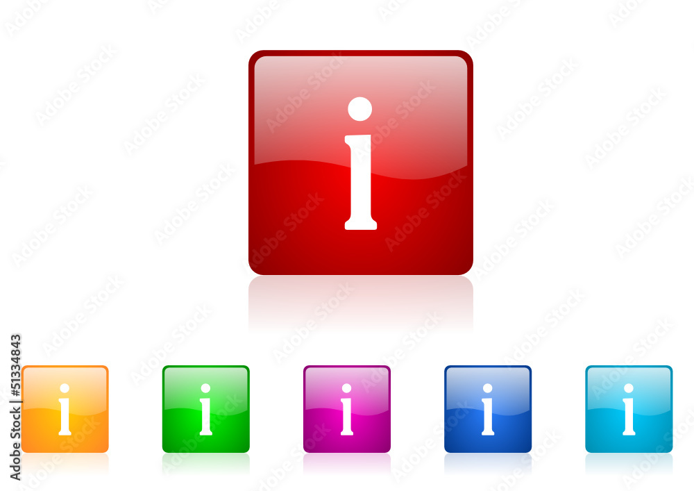Aufkleber information vector glossy web icon set