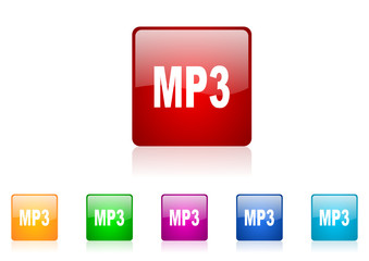 mp3 vector glossy web icon set