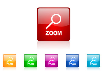 zoom vector glossy web icon set