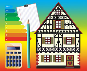 Fototapeta premium Energy saving can save money