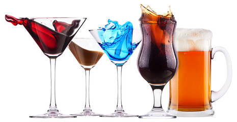 alcoholic cocktail set  splash