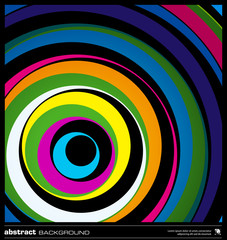 Abstract colorful circles background vector.