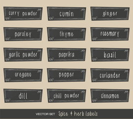 Vintage spices and herbs labels - 51338026
