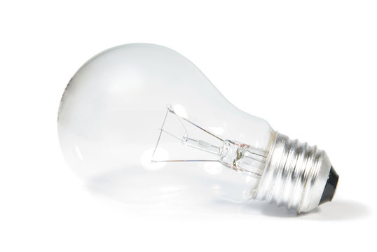 light bulb on white background