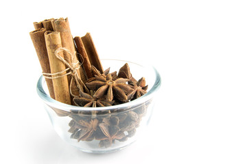 cinnamon sticks and anise stars
