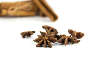 Star anise and cinnamon beer ingredients