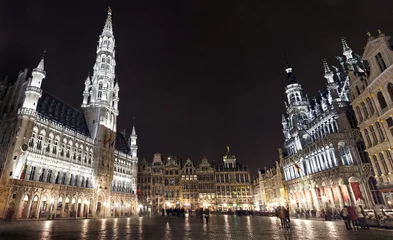 Papier Peint photo Lavable Bruxelles Vue panoramique sur la Grand Place de Bruxelles