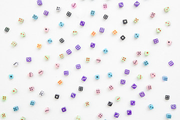 Set of a lot of colored cubes