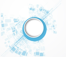 Obraz premium abstract cloud circuit computer technology business background