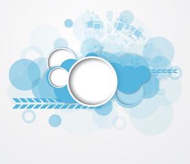 abstract cloud circuit computer technology business background