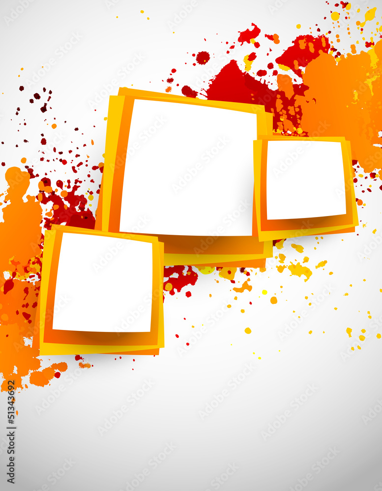Poster abstract grunge background with squares