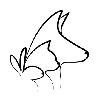 Pets heats logo vector