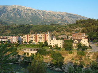 Fototapeta na wymiar Permet Town In Albania