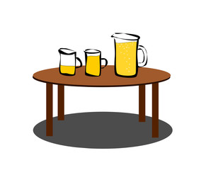 table with beers