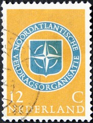 Naklejka premium Dutch post stamp