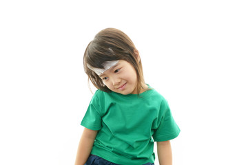 風邪にり患した女の子