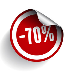 Sale percents label. Vector.