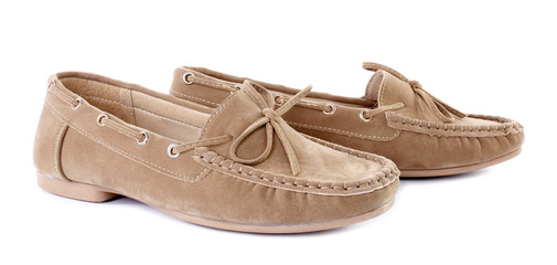 Brown boat shoes
