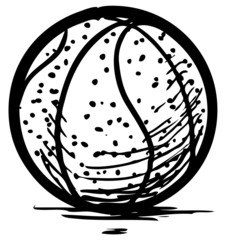 Basketball isolated on white background