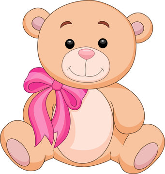 Cute brown bear stuff cartoon