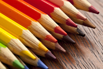 Fototapeta premium Colored pencils close-up.