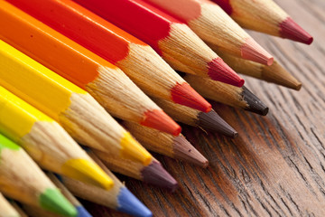 Fototapeta premium Colored pencils close-up.