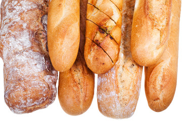 several freshly baked loaves of bread