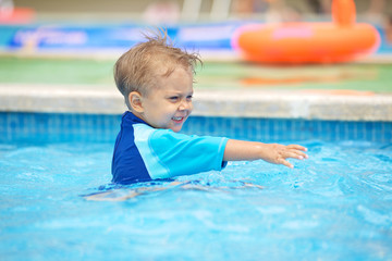 Boy in pool