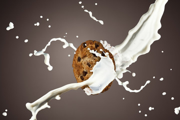 Chocolate Chip Cookie with a Splash of milk.